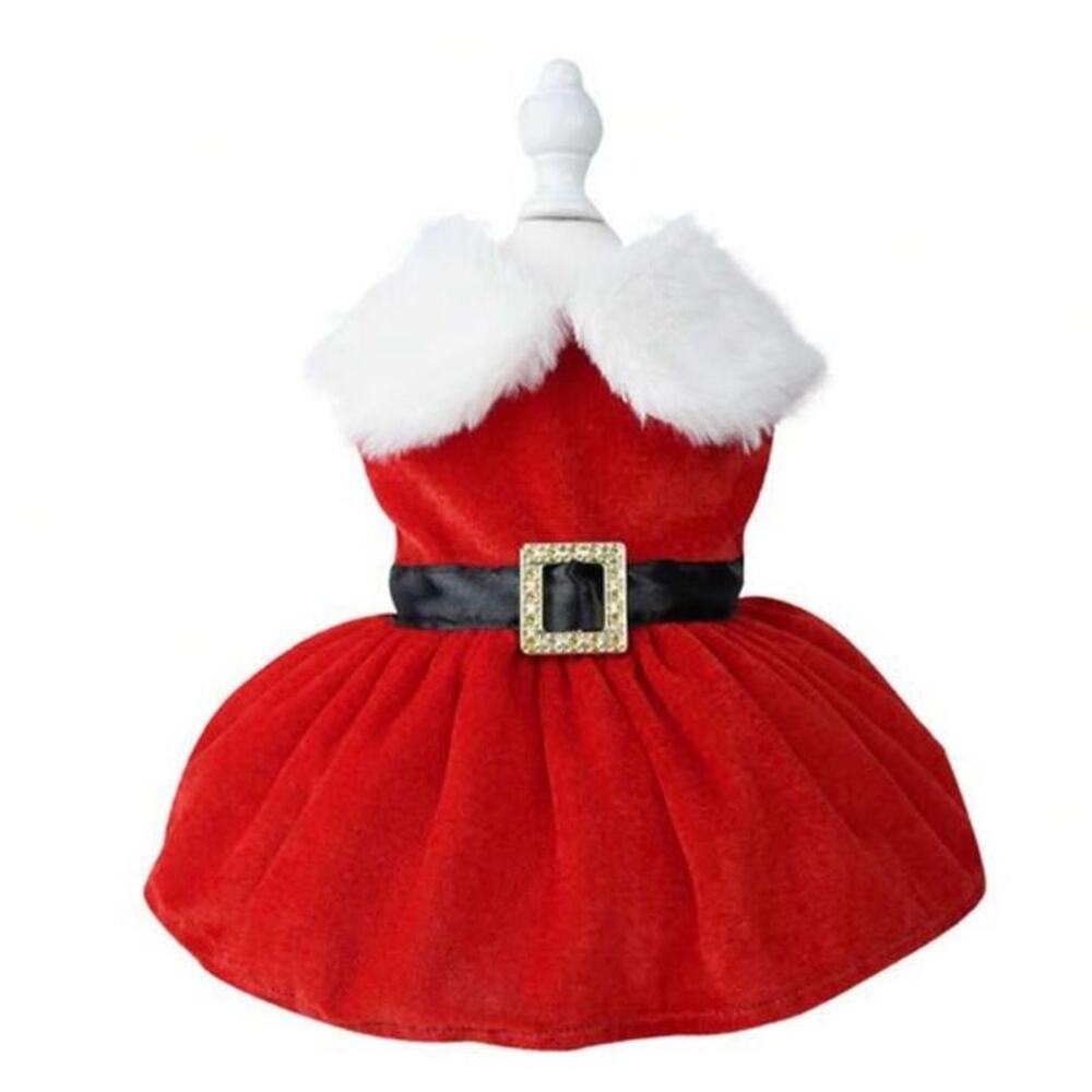 NEW! Christmas Dog Cat Dress - Santa Red - LARGE
